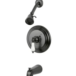 Kingston Brass Restoration 3-Hole Tub and Shower Faucet