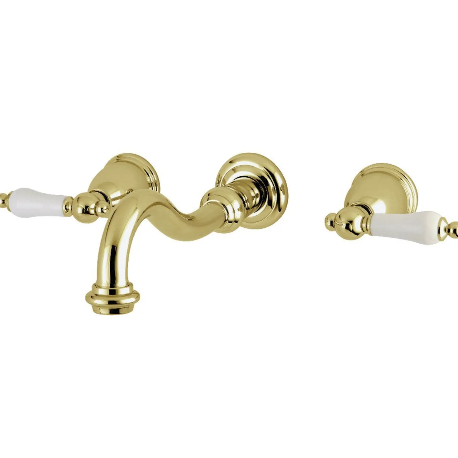 Kingston Brass Restoration 2-Handle 3-Hole Wall Mount Roman Tub Faucet