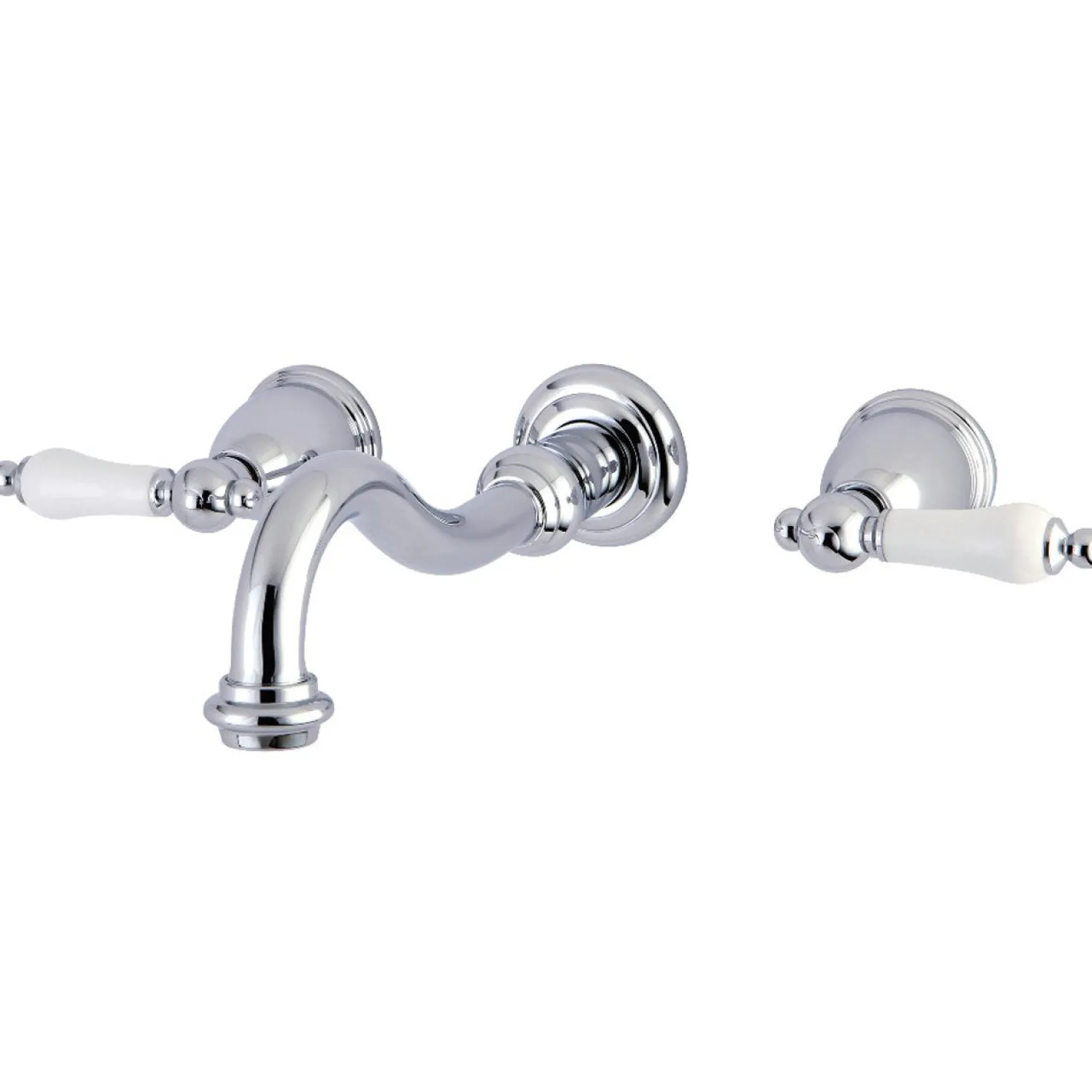Kingston Brass Restoration 2-Handle 3-Hole Wall Mount Roman Tub Faucet