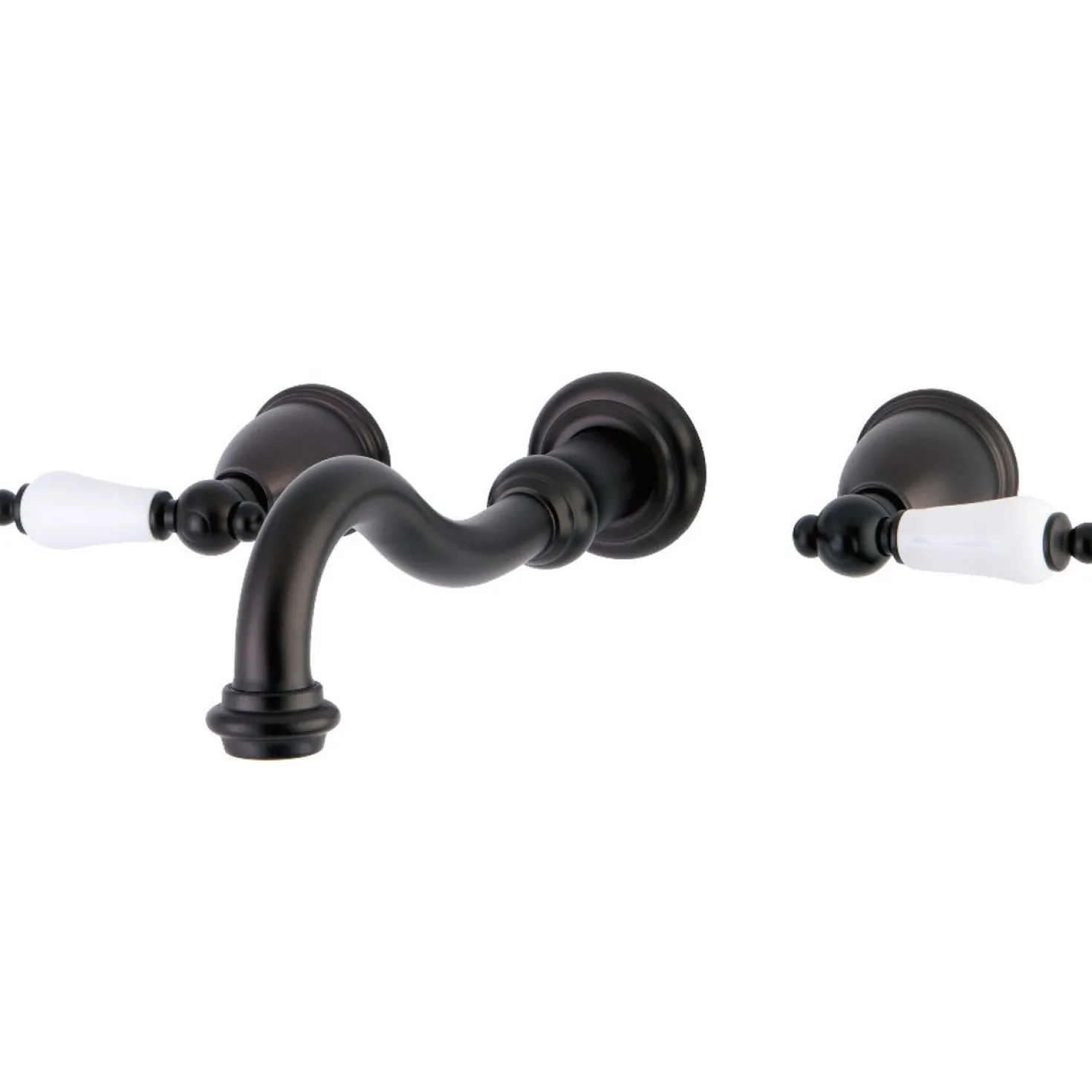 Kingston Brass Restoration 2-Handle 3-Hole Wall Mount Roman Tub Faucet