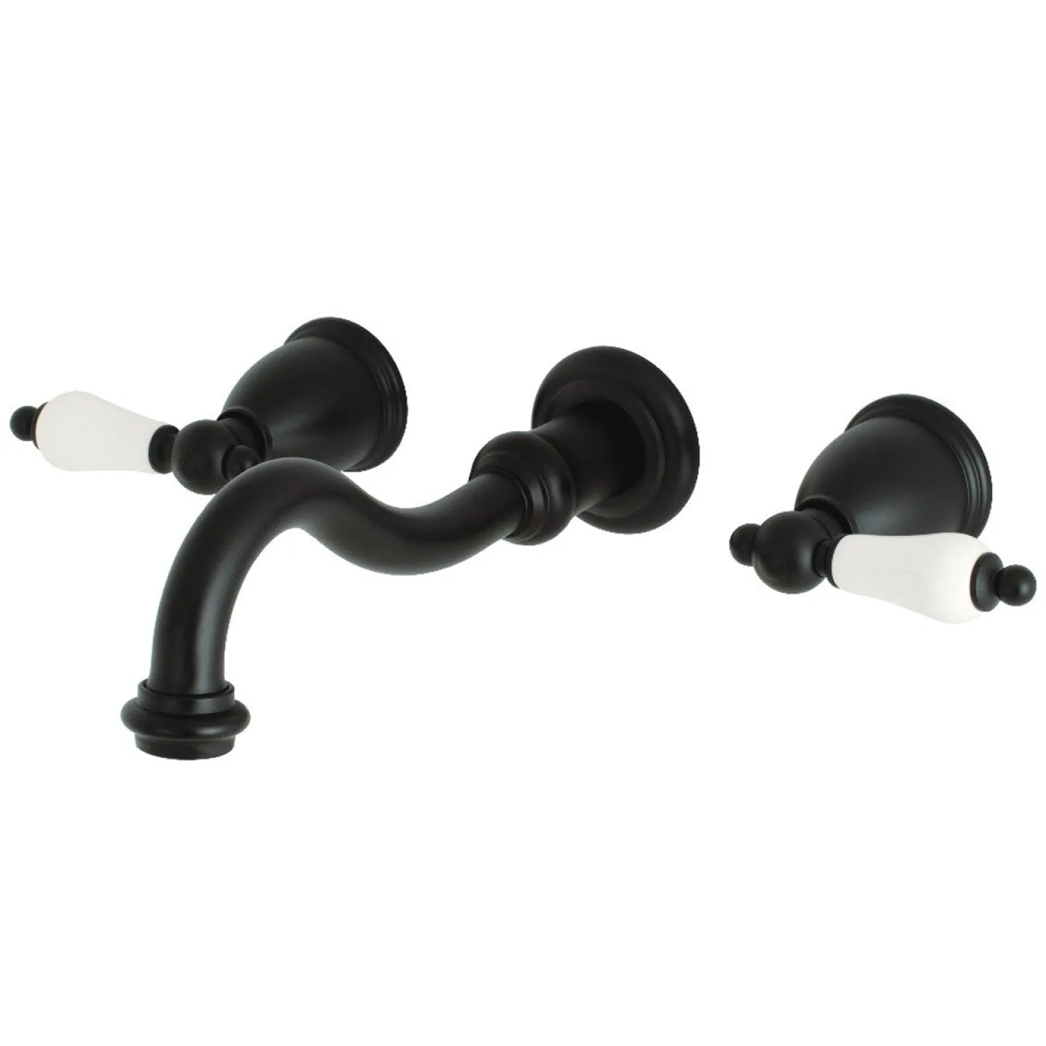 Kingston Brass Restoration 2-Handle 3-Hole Wall Mount Roman Tub Faucet