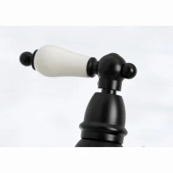 Kingston Brass Restoration 8-Inch Bridge Kitchen Faucet with Sprayer