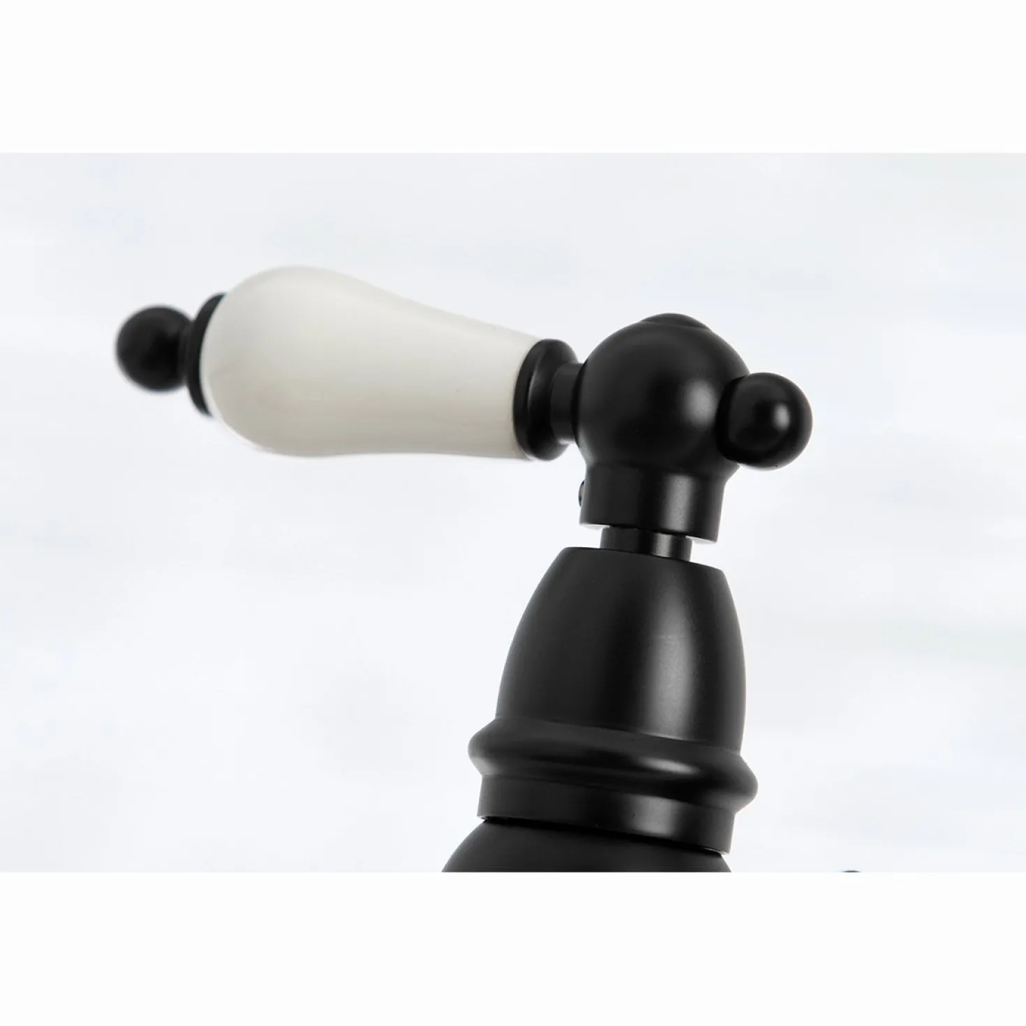 Kingston Brass Restoration 8-Inch Bridge Kitchen Faucet with Sprayer