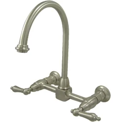 Kingston Brass Restoration 8-Inch Centerset Wall Mount Kitchen Faucet