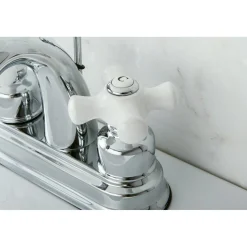 Kingston Brass Restoration 4-Inch Centerset Deck Mount Bathroom Faucet