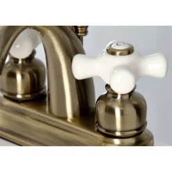 Kingston Brass Restoration 4-Inch Centerset Deck Mount Bathroom Faucet