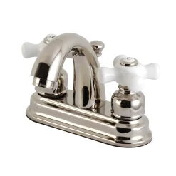 Kingston Brass Restoration 4-Inch Centerset Deck Mount Bathroom Faucet