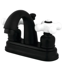 Kingston Brass Restoration 4-Inch Centerset Deck Mount Bathroom Faucet