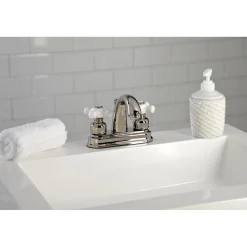 Kingston Brass Restoration 4-Inch Centerset Deck Mount Bathroom Faucet