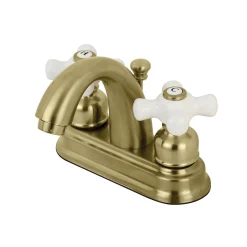 Kingston Brass Restoration 4-Inch Centerset Deck Mount Bathroom Faucet