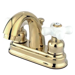 Kingston Brass Restoration 4-Inch Centerset Deck Mount Bathroom Faucet