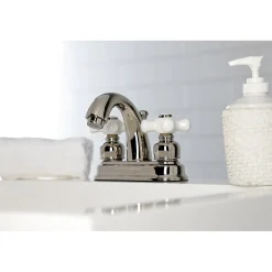 Kingston Brass Restoration 4-Inch Centerset Deck Mount Bathroom Faucet