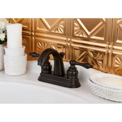 Kingston Brass Restoration 4-Inch Centerset Bathroom Faucet
