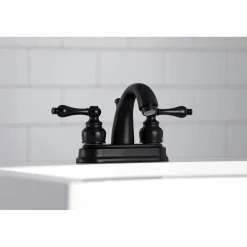 Kingston Brass Restoration 4-Inch Centerset Bathroom Faucet