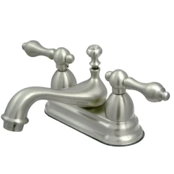Kingston Brass Restoration 4-Inch Centerset Lever-Handle Bathroom Faucet