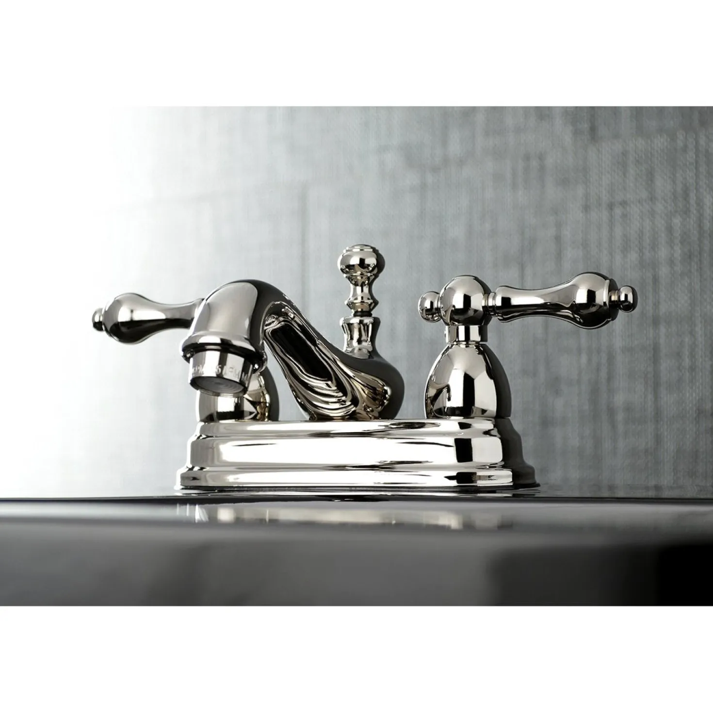 Kingston Brass Restoration 4-Inch Centerset Lever-Handle Bathroom Faucet