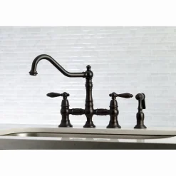 Kingston Brass Restoration Kitchen Faucet with Side Sprayer