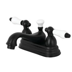 Kingston Brass Restoration Lever-Handle 4-Inch Centerset Bathroom Faucet
