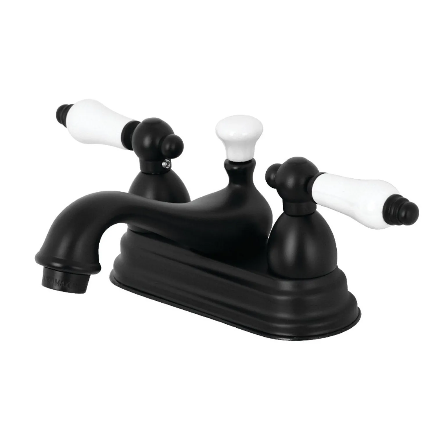 Kingston Brass Restoration Lever-Handle 4-Inch Centerset Bathroom Faucet