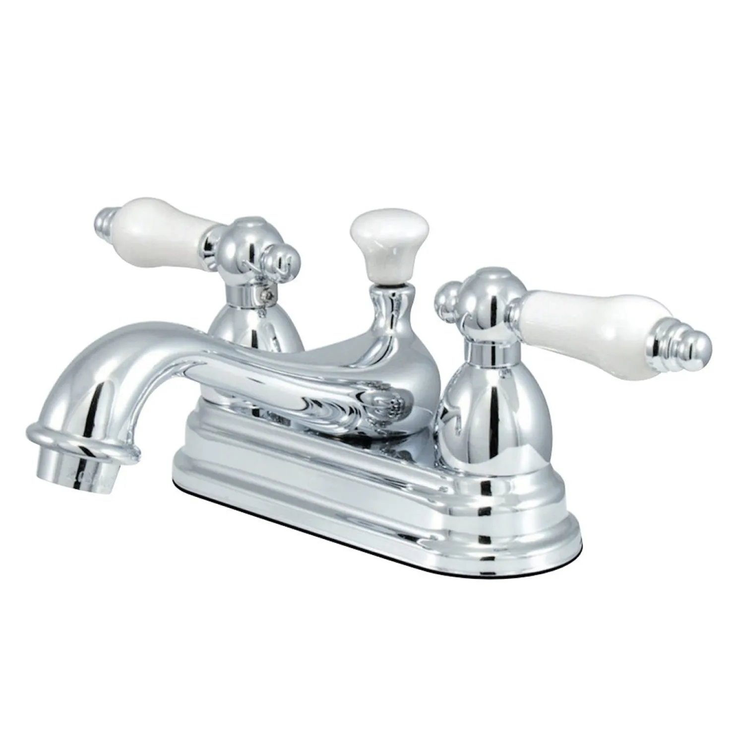 Kingston Brass Restoration Lever-Handle 4-Inch Centerset Bathroom Faucet