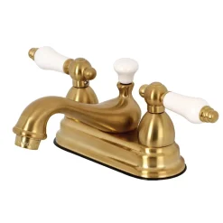 Kingston Brass Restoration Lever-Handle 4-Inch Centerset Bathroom Faucet