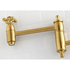 Kingston Brass Restoration Single Hole Wall Mount Pot Filler Kitchen Faucet
