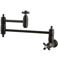 Kingston Brass Restoration Single Hole Wall Mount Pot Filler Kitchen Faucet