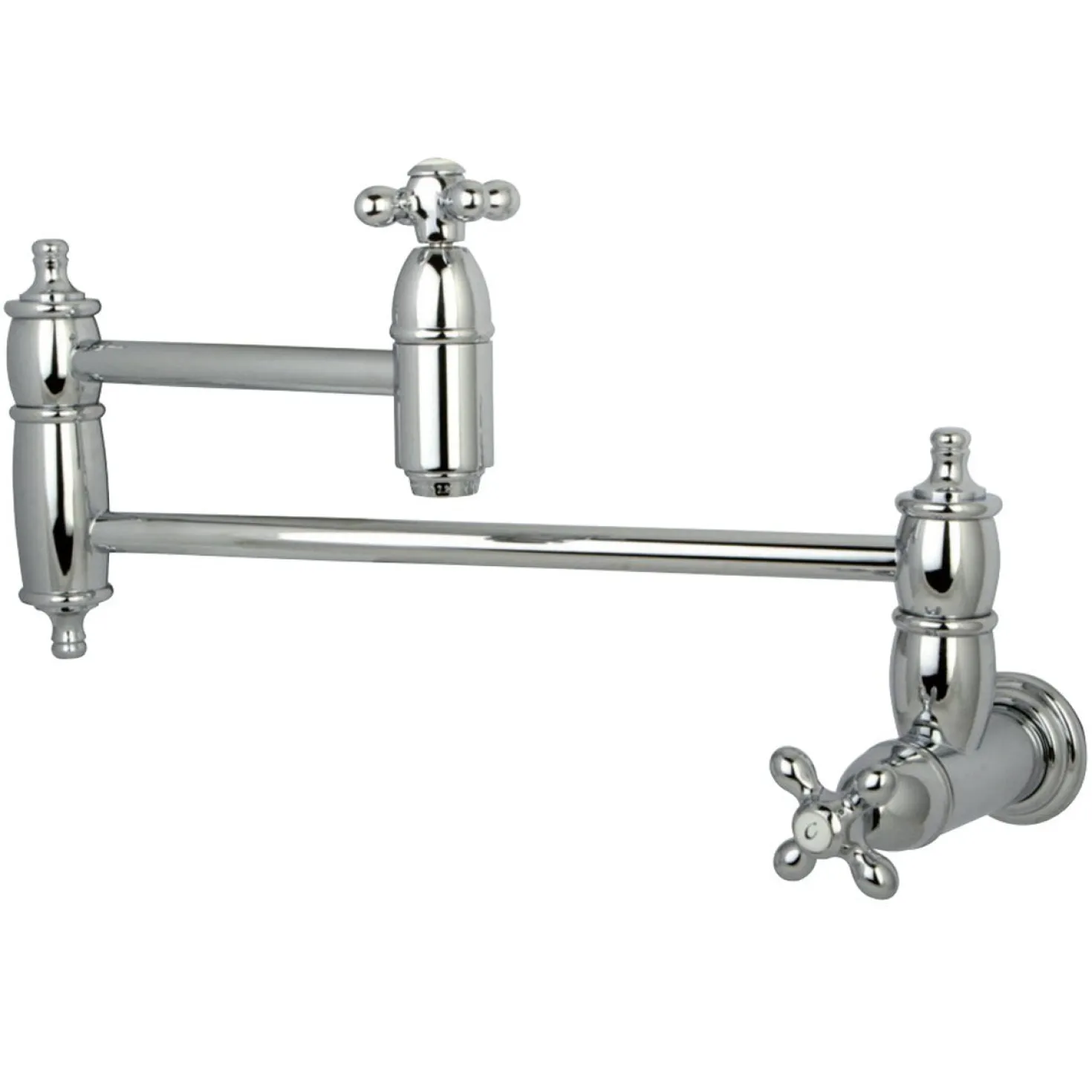 Kingston Brass Restoration Single Hole Wall Mount Pot Filler Kitchen Faucet