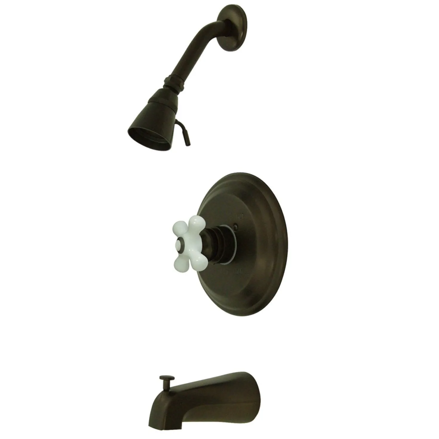 Kingston Brass Restoration Solid Brass Single Handle Tub and Shower Faucet