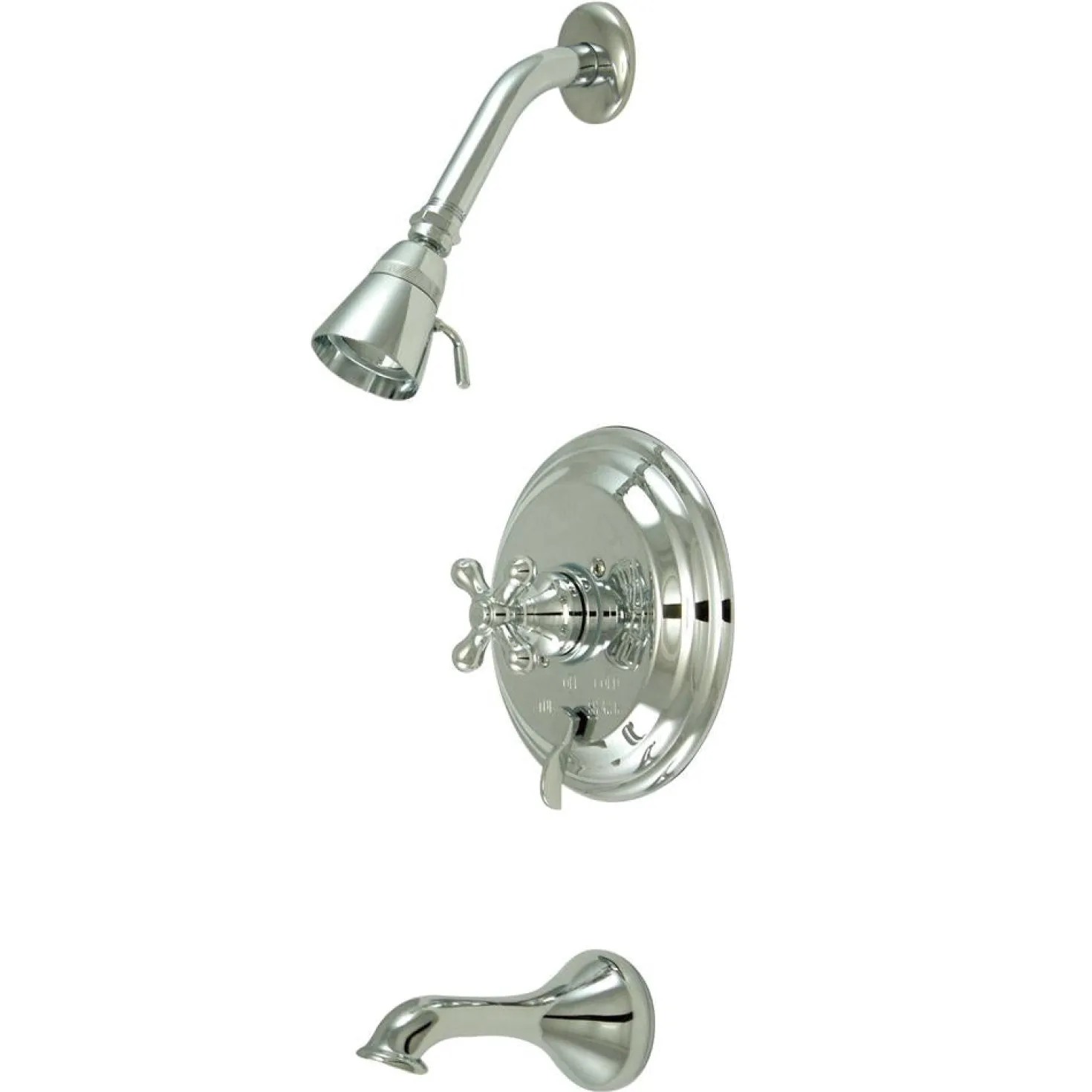 Kingston Brass Restoration Single Handle Polished Chrome Tub and Shower Faucet