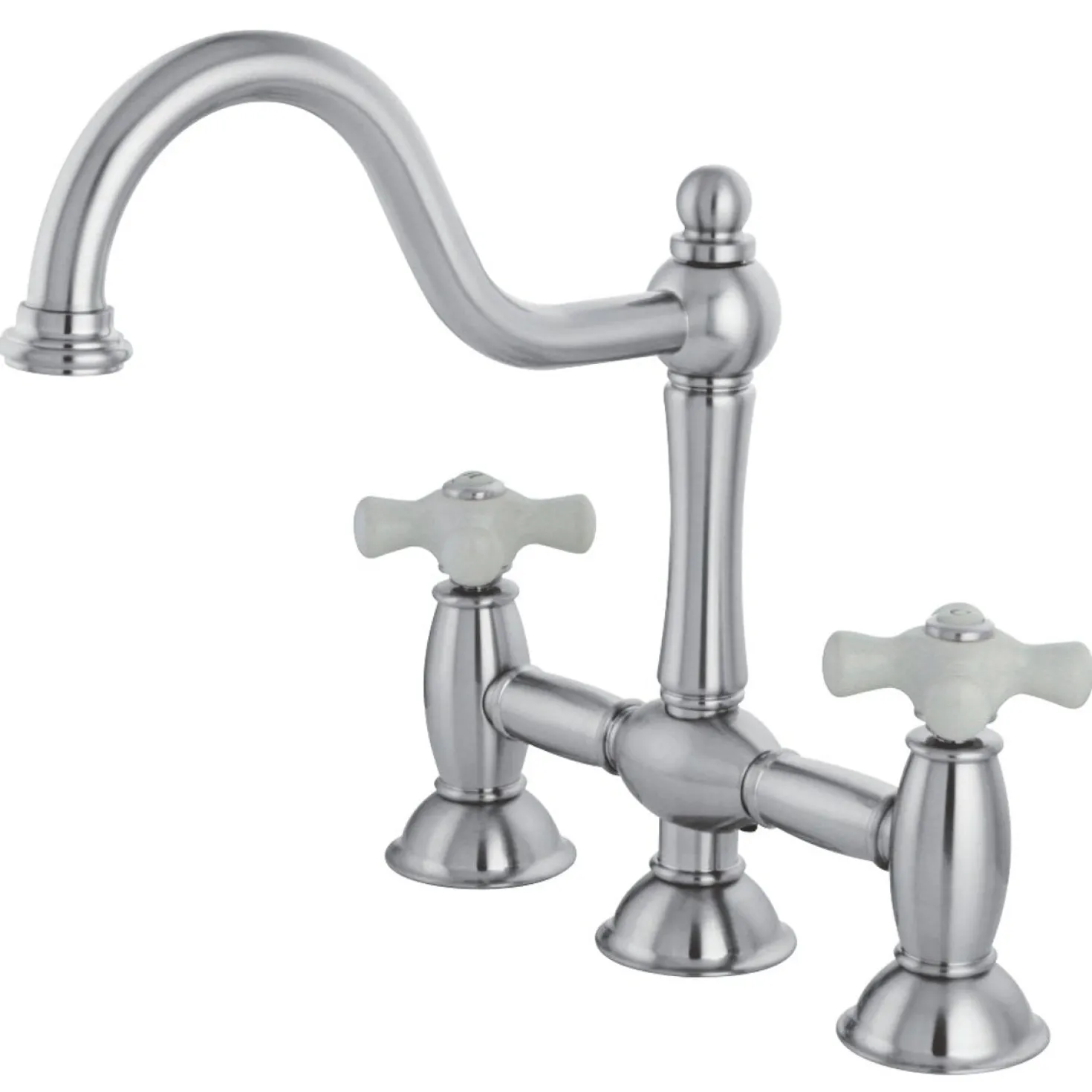 Kingston Brass Restoration Two-Handle Kitchen Bridge Faucet
