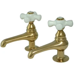 Kingston Brass Restoration Two-Handle Basin Tap Faucet