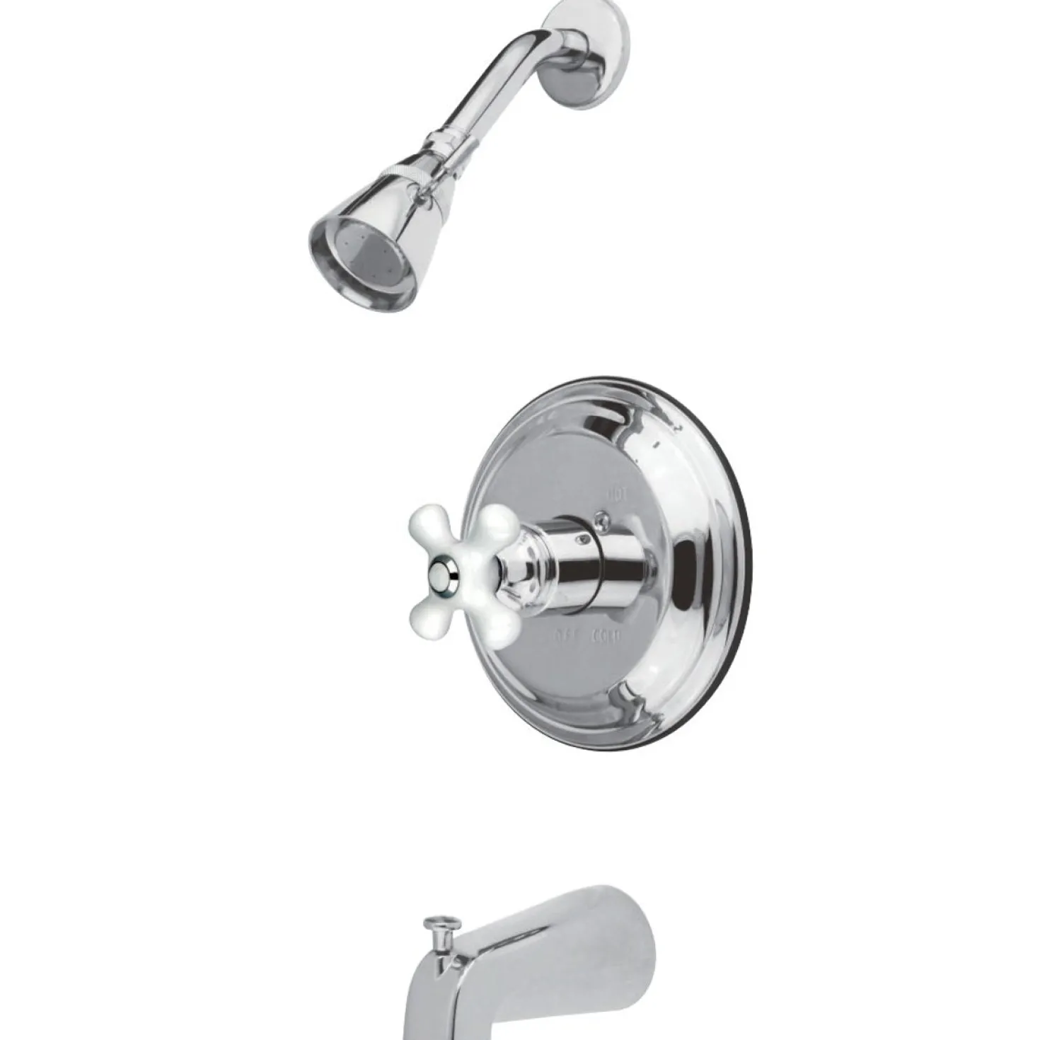 Kingston Brass Restoration Three-Hole Tub and Shower Faucet