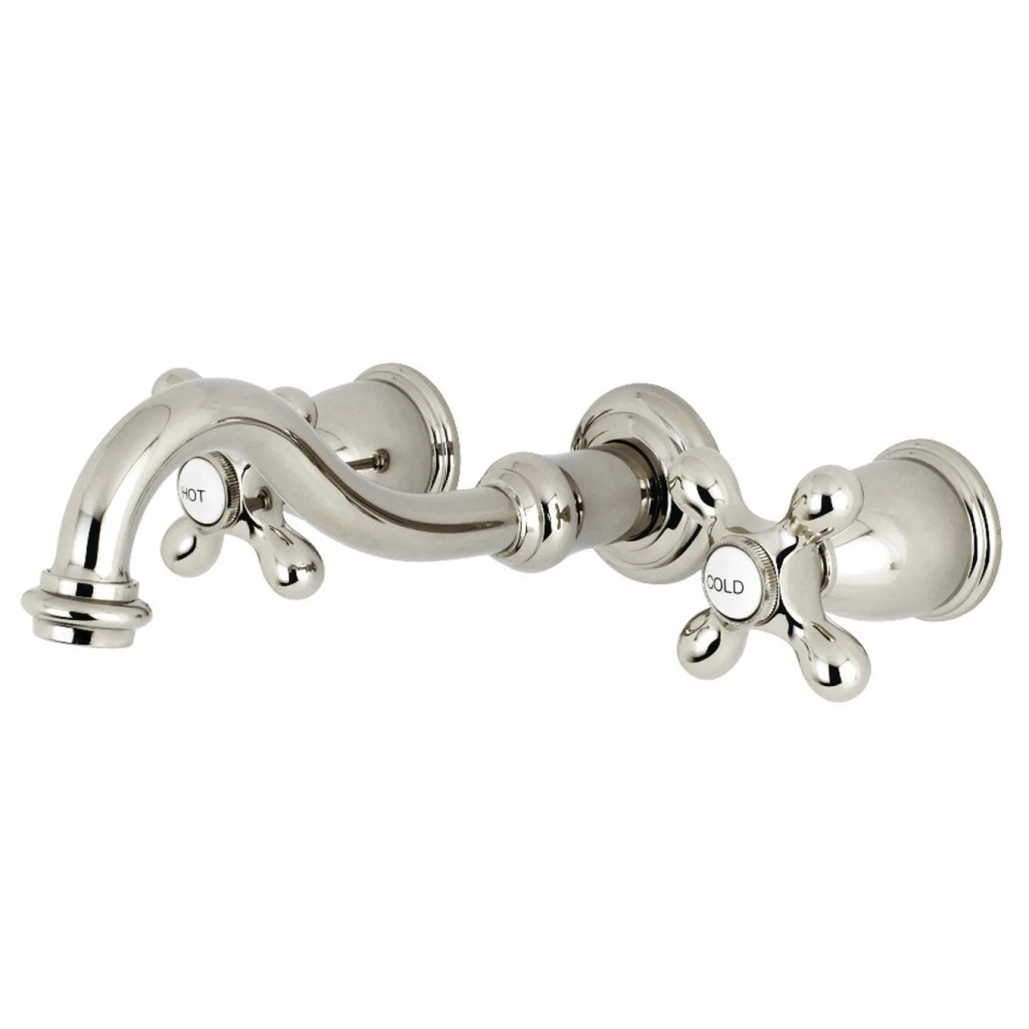 Kingston Brass Restoration Two-Handle Three-Hole Wall Mount Roman Tub Faucet