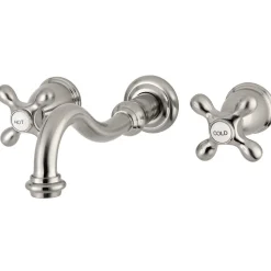 Kingston Brass Restoration Two-Handle Three-Hole Wall Mount Roman Tub Faucet