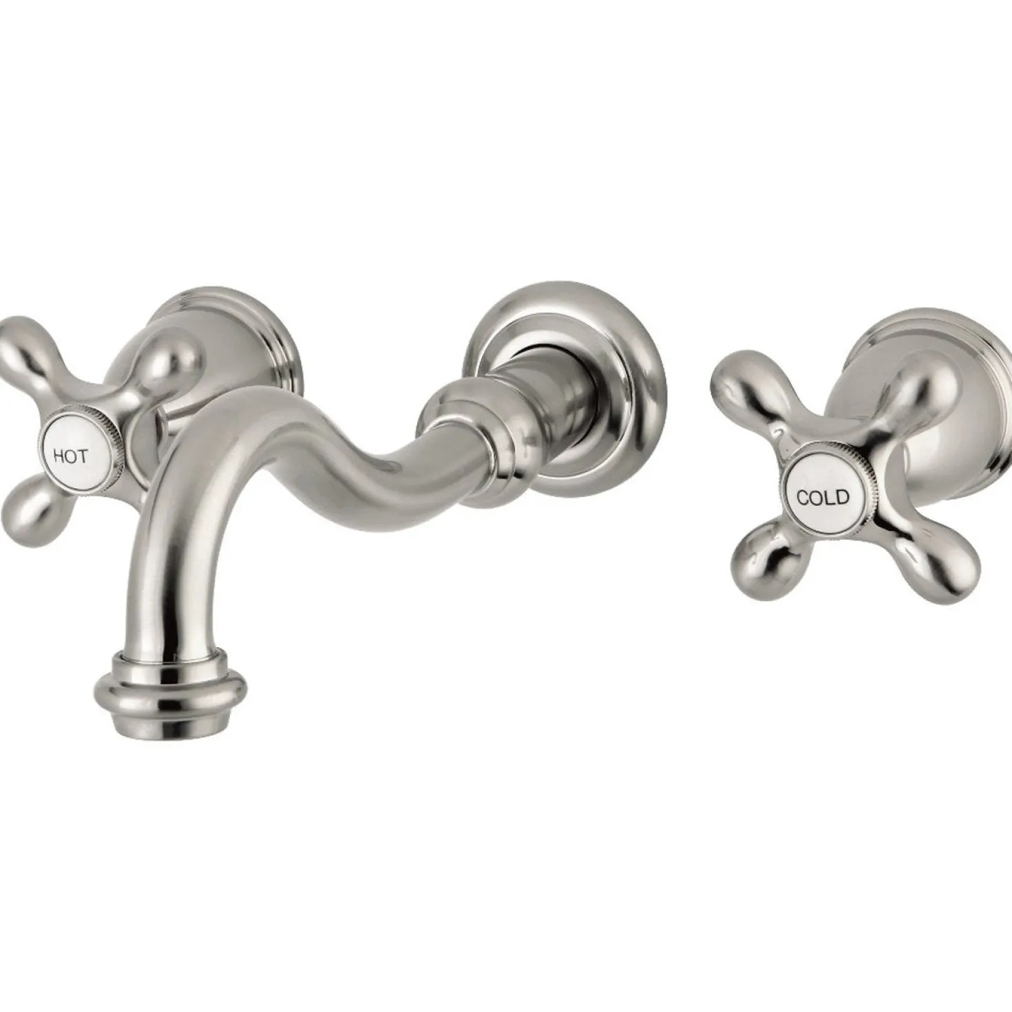 Kingston Brass Restoration Two-Handle Three-Hole Wall Mount Roman Tub Faucet