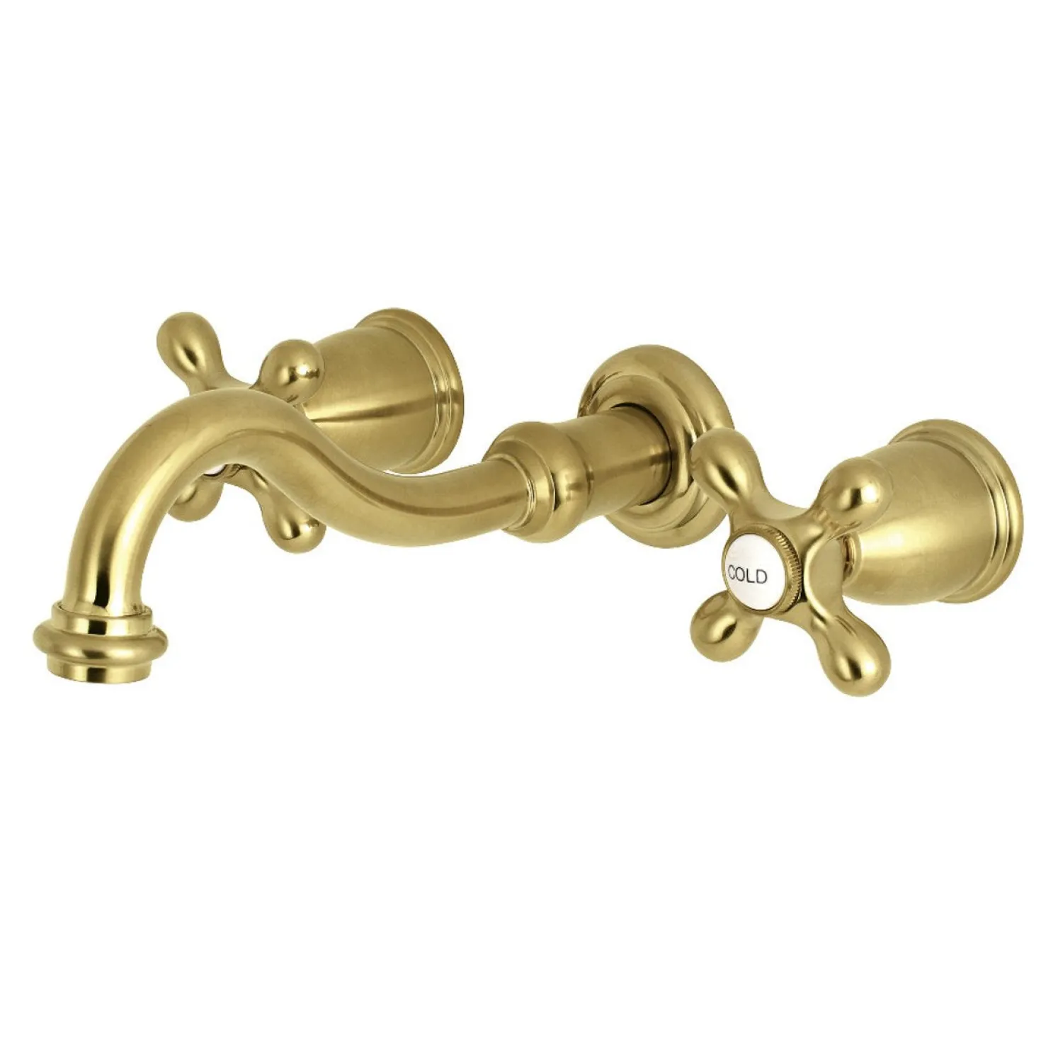 Kingston Brass Restoration Two-Handle Three-Hole Wall Mount Roman Tub Faucet