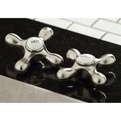 Kingston Brass Restoration Two-Handle Three-Hole Wall Mount Roman Tub Faucet