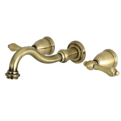 Kingston Brass Restoration Two-Handle 3-Hole Wall Mount Roman Tub Faucet
