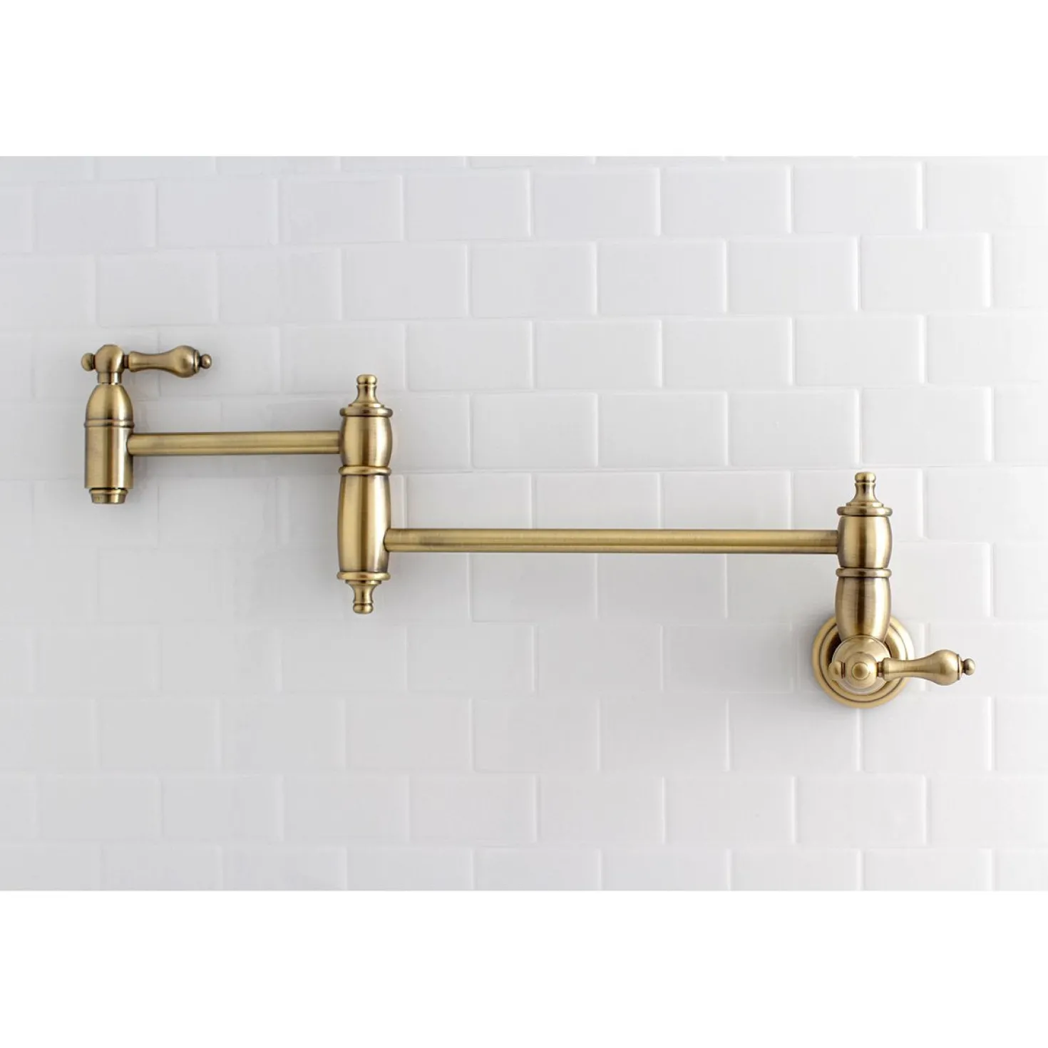 Kingston Brass Restoration Wall Mount Pot Filler Kitchen Faucet