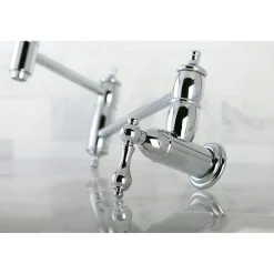 Kingston Brass Restoration Wall Mount Pot Filler Kitchen Faucet