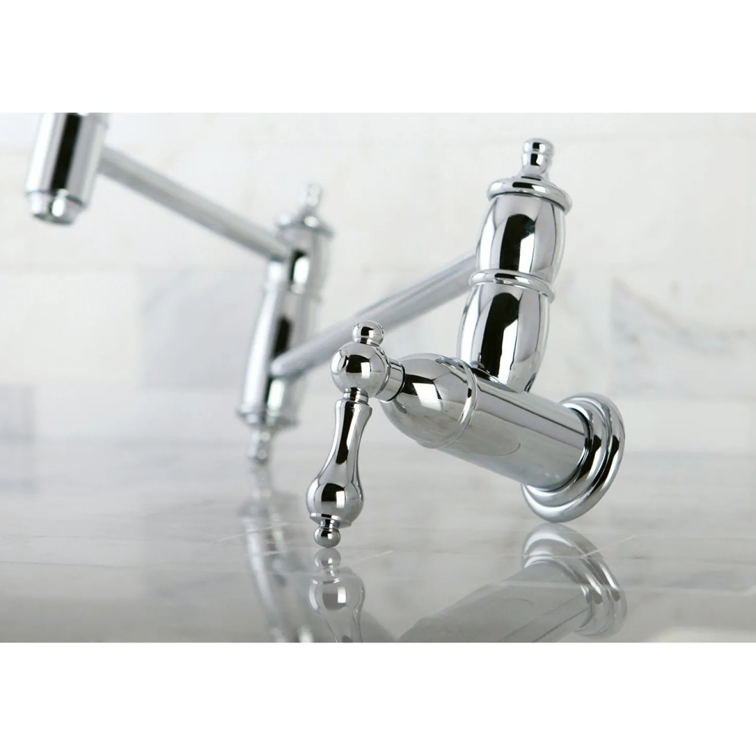 Kingston Brass Restoration Wall Mount Pot Filler Kitchen Faucet