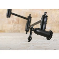 Kingston Brass Restoration Wall Mount Pot Filler Kitchen Faucet