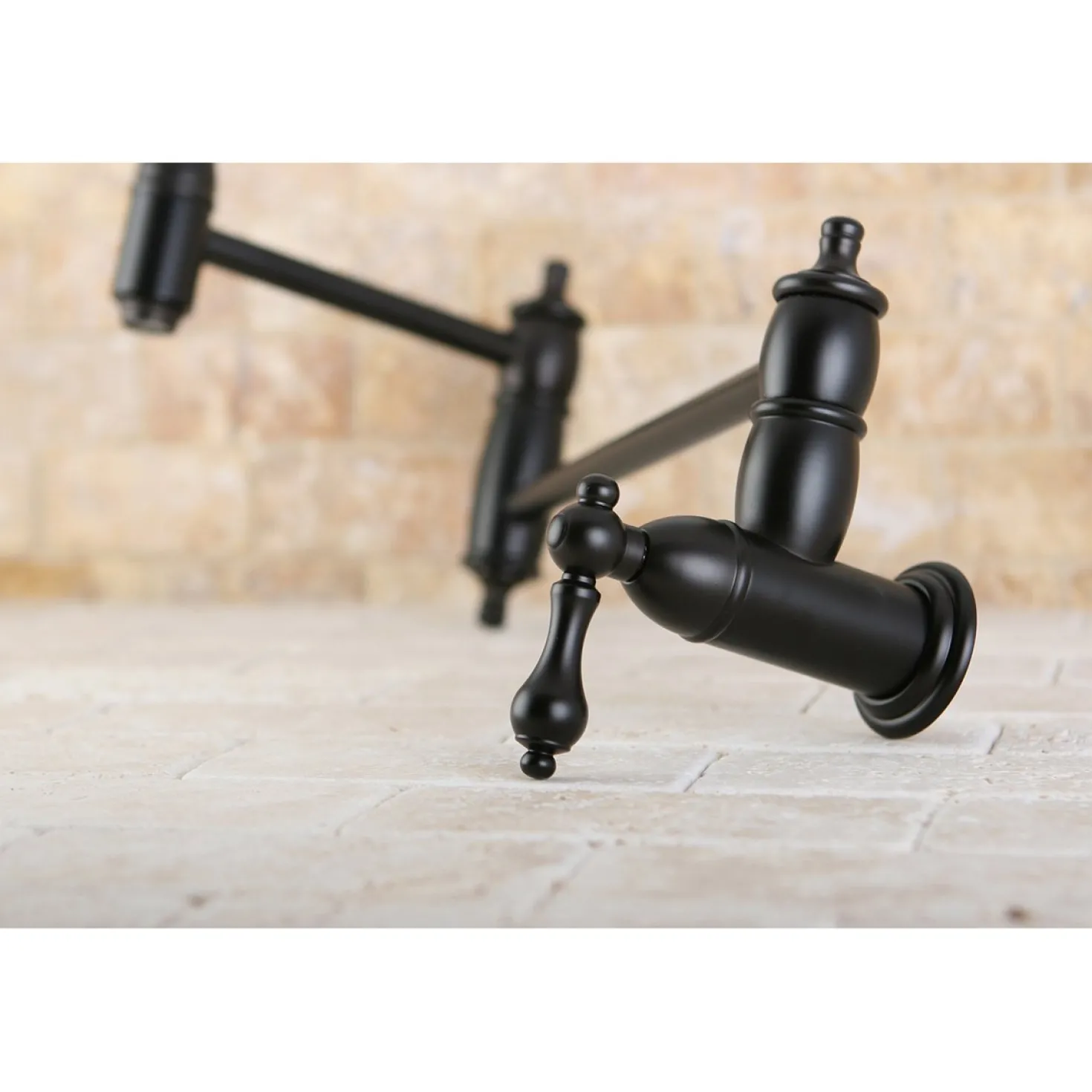 Kingston Brass Restoration Wall Mount Pot Filler Kitchen Faucet