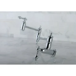 Kingston Brass Restoration Wall Mount Pot Filler Kitchen Faucet
