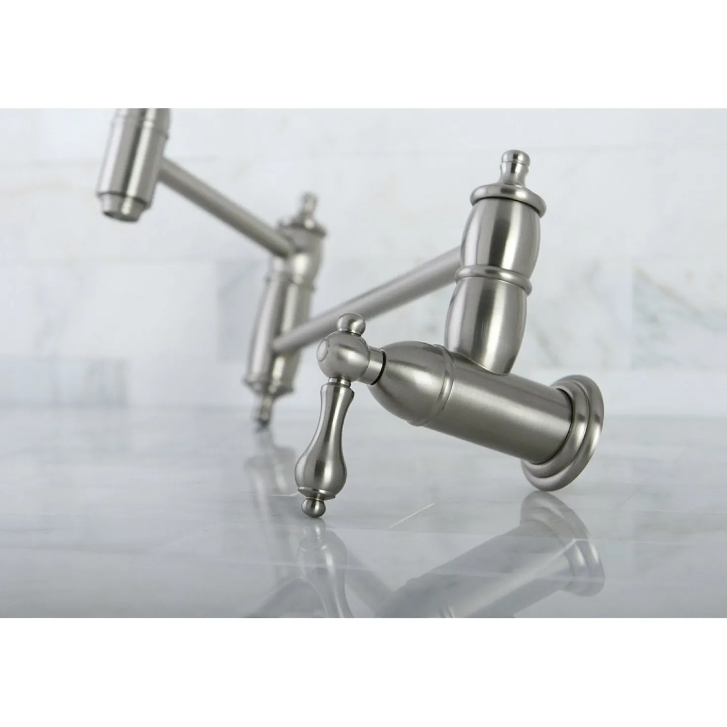Kingston Brass Restoration Wall Mount Pot Filler Kitchen Faucet