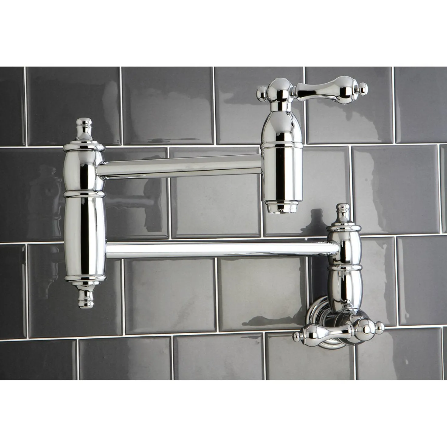 Kingston Brass Restoration Wall Mount Pot Filler Kitchen Faucet