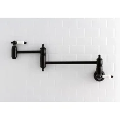 Kingston Brass Restoration Wall Mount Single Hole Pot Filler Kitchen Faucet