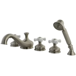 Kingston Brass Roman 3-Cross Handles Tub Faucet