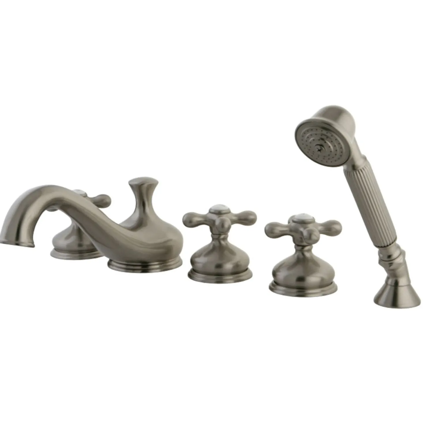 Kingston Brass Roman 5-Hole Tub Filler with Hand Shower